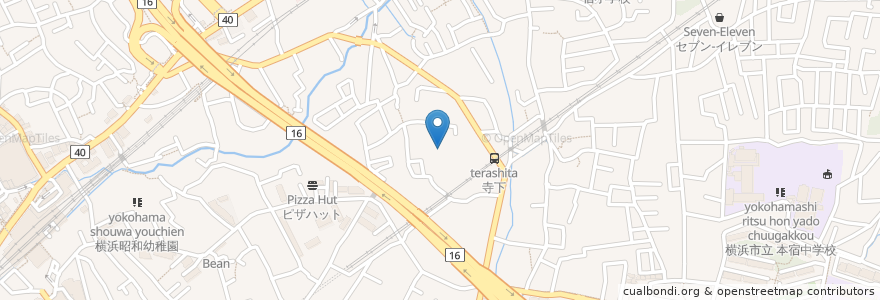 Mapa de ubicacion de 源圓山 浄性院 en Japão, 神奈川県, 横浜市, 旭区.