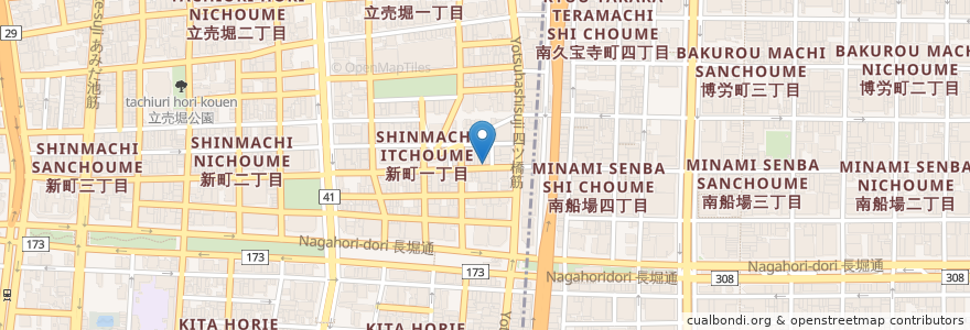 Mapa de ubicacion de 富久重ホルモン en Japon, Préfecture D'Osaka, 大阪市, 西区.