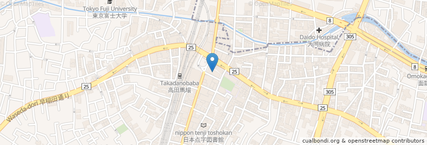 Mapa de ubicacion de とん久 en 日本, 東京都, 新宿区.