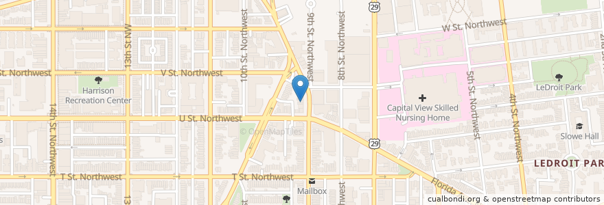 Mapa de ubicacion de Nakfa Restaurant en Estados Unidos De América, Washington D. C., Washington.