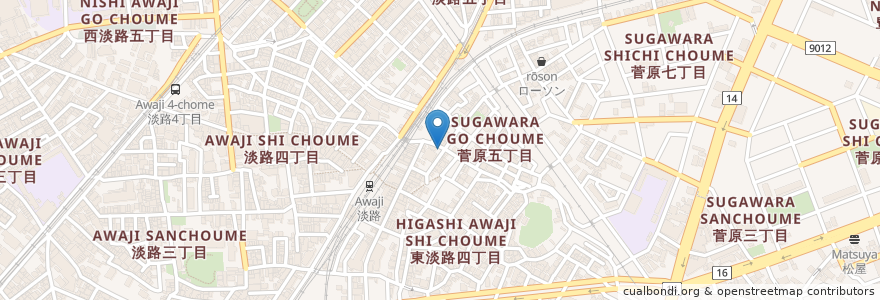 Mapa de ubicacion de ちいーちゃん en 일본, 오사카부, 오사카, 東淀川区.