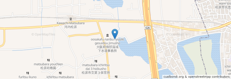 Mapa de ubicacion de モリモト薬品店 en Jepun, 大阪府, 松原市.
