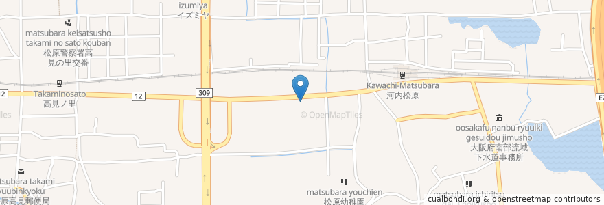 Mapa de ubicacion de 増田整形外科クリニック en 日本, 大阪府, 松原市.
