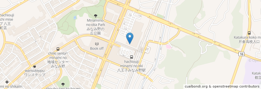 Mapa de ubicacion de 丸亀製麺 en Japonya, 東京都, 八王子市.