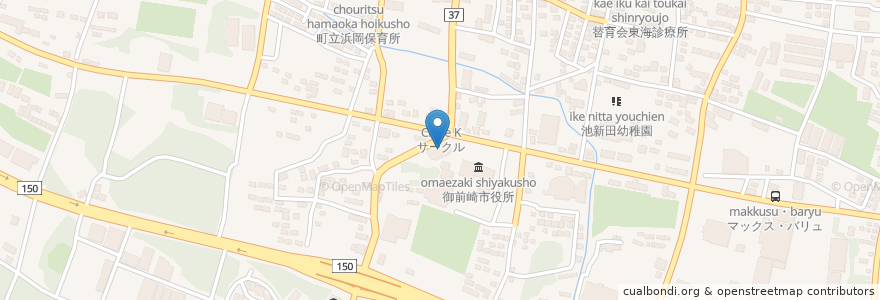 Mapa de ubicacion de 御前崎市役所西館 en Japon, Préfecture De Shizuoka, 御前崎市.