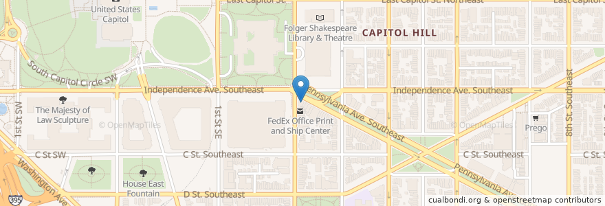 Mapa de ubicacion de Bank of America en United States, District Of Columbia, Washington.