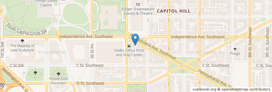 Mapa de ubicacion de Wells Fargo en Estados Unidos De América, Washington D. C., Washington.