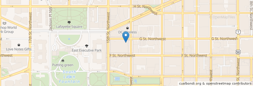 Mapa de ubicacion de Citibank en Estados Unidos Da América, Washington, D.C., Washington.