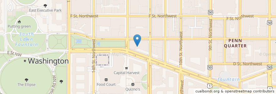 Mapa de ubicacion de United Bank en الولايات المتّحدة الأمريكيّة, واشنطن العاصمة, Washington.