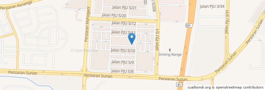 Mapa de ubicacion de Domino's en Malesia, Selangor, Petaling Jaya.
