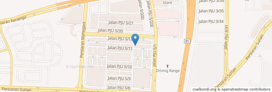 Mapa de ubicacion de PappaRich en Malásia, Selangor, Petaling Jaya.