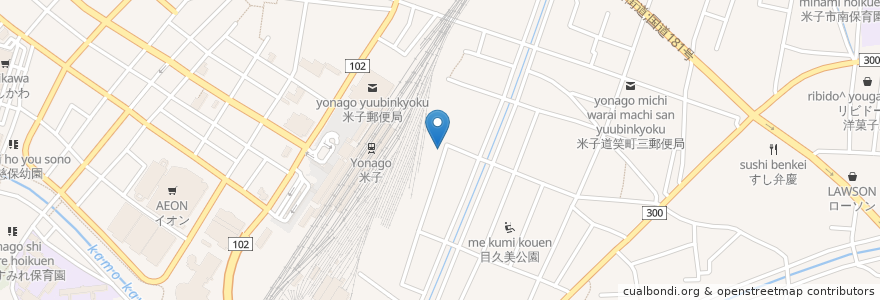 Mapa de ubicacion de お好み焼きせりな en Япония, Тоттори, 米子市.