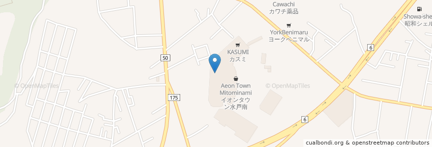Mapa de ubicacion de ツルハドラッグ en Japón, Prefectura De Ibaraki, 東茨城郡, 茨城町.