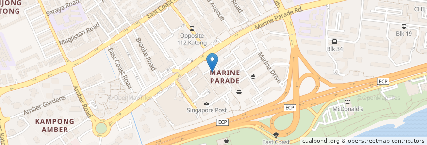 Mapa de ubicacion de Long Life Food Court en Singapour, Southeast.