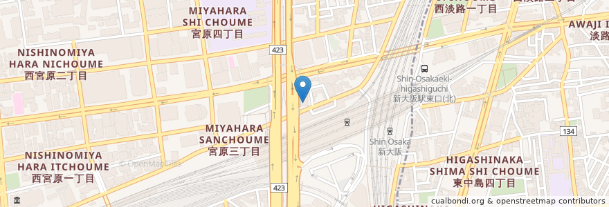 Mapa de ubicacion de Dining&Bar LAVAROCK en Japão, 大阪府, 大阪市, 淀川区.
