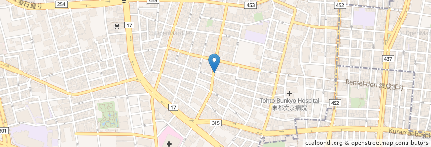 Mapa de ubicacion de リトルハウス en اليابان, 東京都, 文京区.