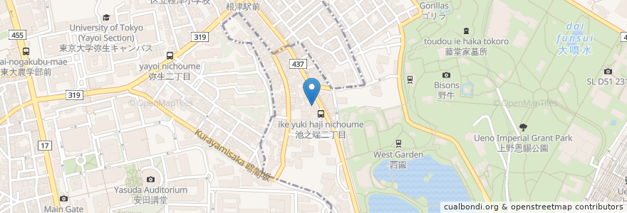 Mapa de ubicacion de ジミニーズ en 日本, 東京都.