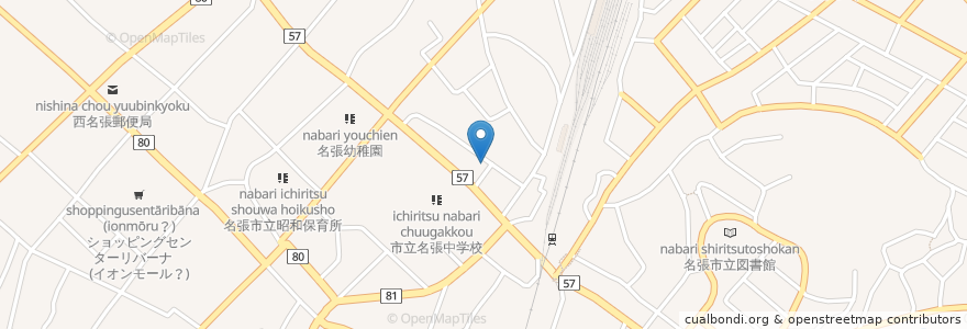 Mapa de ubicacion de 名張郵便局ちゅう en 日本, 三重県, 名張市.