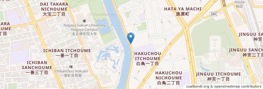 Mapa de ubicacion de kichika en Япония, Айти, 名古屋市, 熱田区.