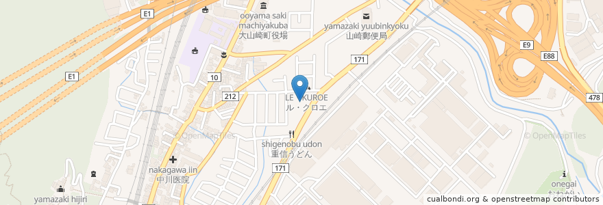 Mapa de ubicacion de クスリのアオキ en Japon, Préfecture De Kyoto, 乙訓郡, 大山崎町.
