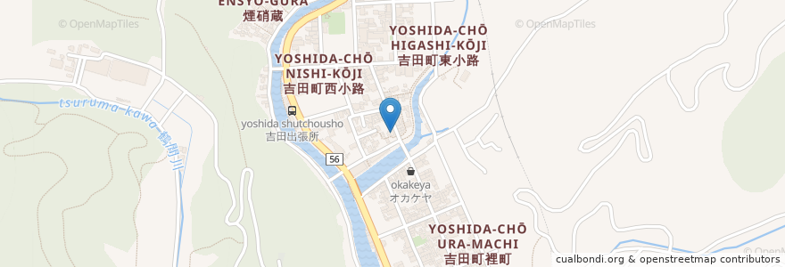 Mapa de ubicacion de 宇和島信用金庫 en Japonya, 愛媛県, 宇和島市.