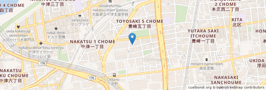 Mapa de ubicacion de ミストラル en ژاپن, 大阪府, 大阪市, 北区.