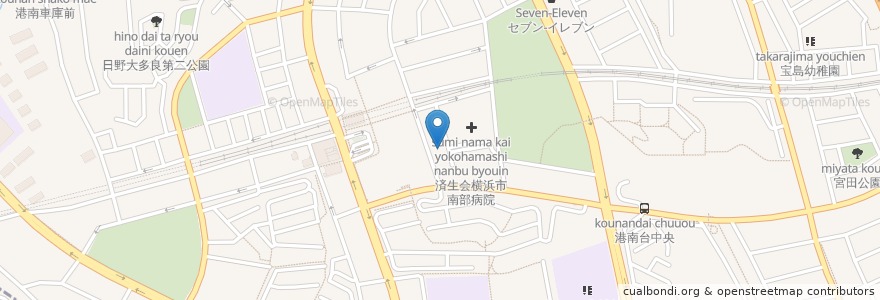 Mapa de ubicacion de 三井住友銀行 en Japão, 神奈川県, 横浜市, 港南区.