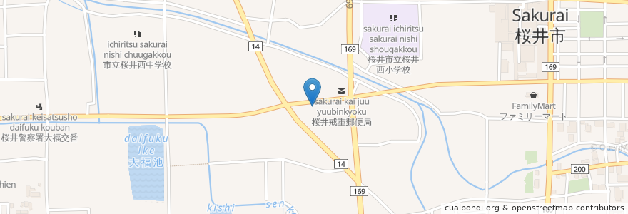 Mapa de ubicacion de ローゼの花瓶 en Giappone, Prefettura Di Nara, 桜井市.