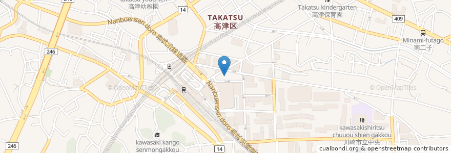 Mapa de ubicacion de カワイ音楽教室 en 일본, 가나가와현, 川崎市, 高津区.