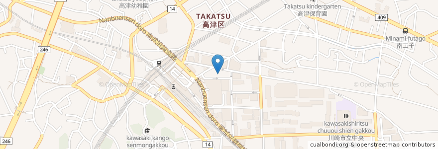 Mapa de ubicacion de ビッグエコー en Japonya, 神奈川県, 川崎市, 高津区.
