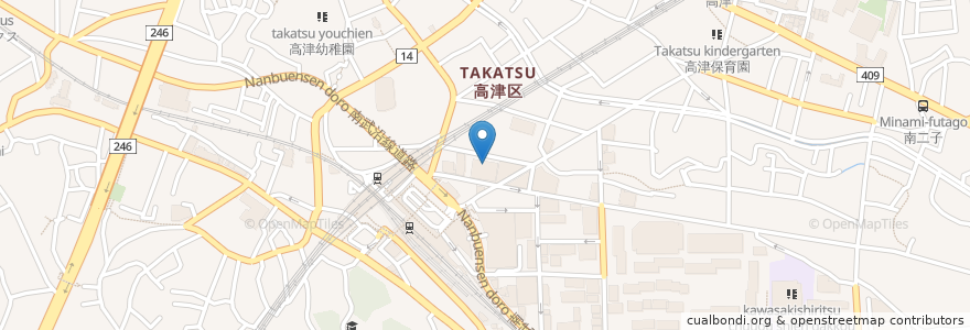Mapa de ubicacion de Jackpot en 일본, 가나가와현, 川崎市, 高津区.