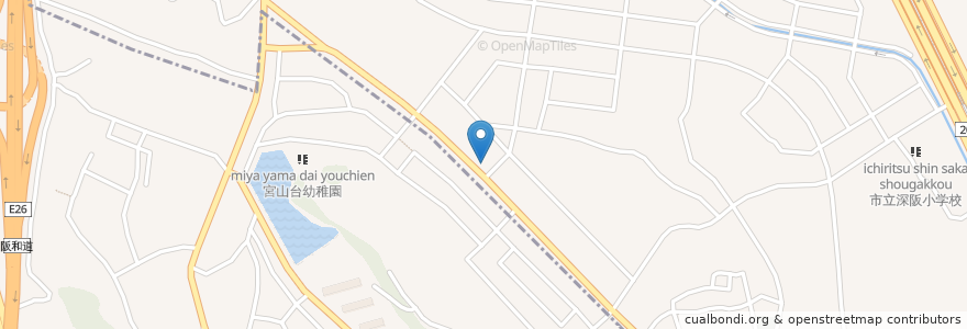 Mapa de ubicacion de コメダ珈琲店 堺深阪店 en 日本, 大阪府, 堺市, 南区.