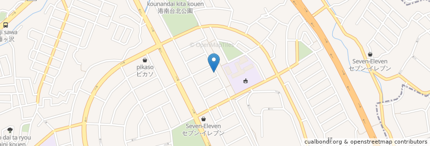 Mapa de ubicacion de 諏訪クリニック en Japan, Kanagawa Prefecture, Yokohama, Konan Ward.
