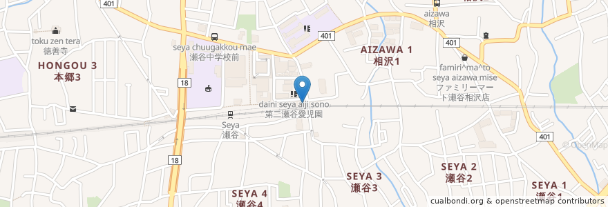 Mapa de ubicacion de GENKIDS 瀬谷保育園 en Japon, Préfecture De Kanagawa, 横浜市, 瀬谷区.