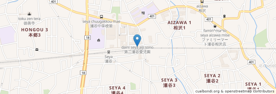 Mapa de ubicacion de 吉野家 en Japan, 神奈川県, Yokohama, 瀬谷区.