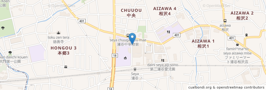 Mapa de ubicacion de タイムズ en 日本, 神奈川縣, 横滨市, 瀬谷区.
