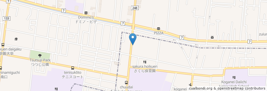 Mapa de ubicacion de ラーメンショップ つばき en Japonya, 東京都.
