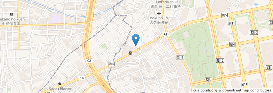Mapa de ubicacion de 新潟発祥 なおじ 西新宿店 en Jepun, 東京都, 渋谷区.