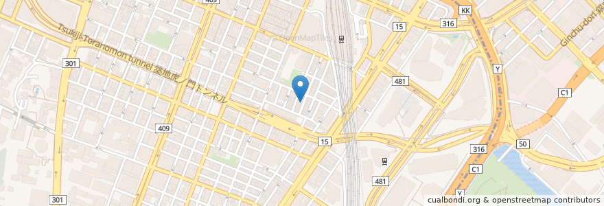 Mapa de ubicacion de 新潟発祥なおじ新橋店 en Japan, 東京都, 港区.