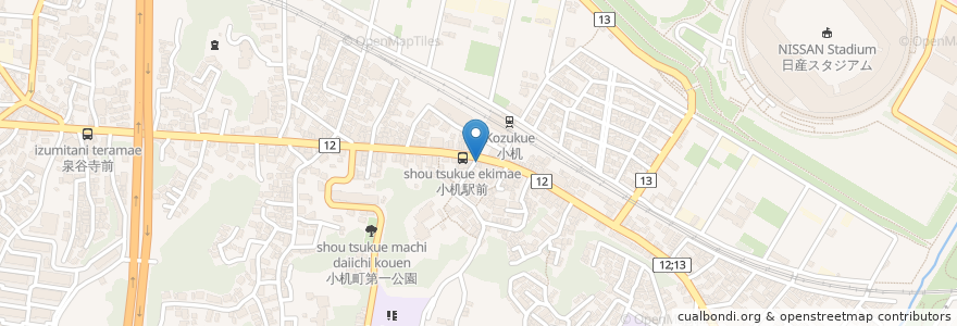 Mapa de ubicacion de こはる商店 en Japão, 神奈川県, 横浜市, 港北区.