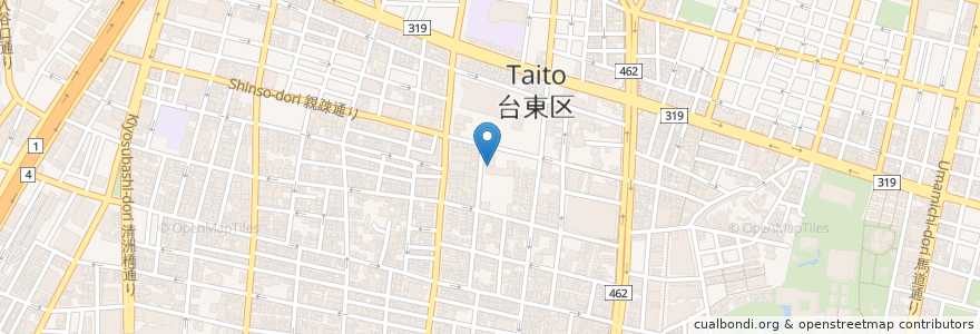 Mapa de ubicacion de ぽけっとランド en Japão, Tóquio, 台東区.