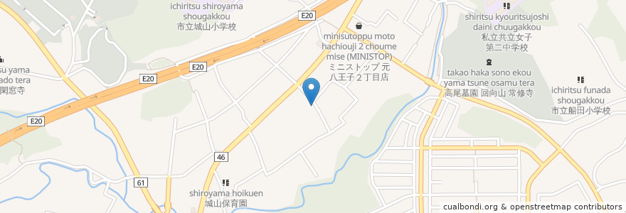 Mapa de ubicacion de 鮨忠第一元八支店 en 日本, 東京都, 八王子市.