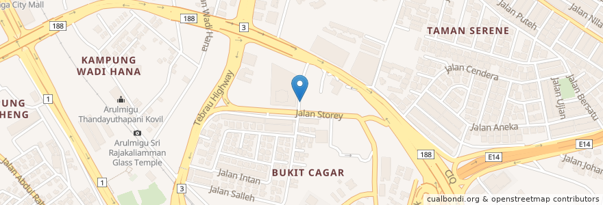 Mapa de ubicacion de Cuci Kereta Arani Car Wash en マレーシア, Iskandar Malaysia, Iskandar Malaysia, Johor Bahru, Johor Bahru.