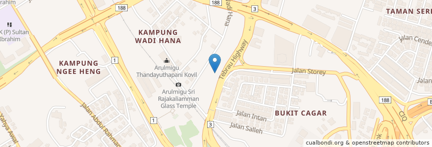 Mapa de ubicacion de Restoran Star Hadramout en ماليزيا, Iskandar Malaysia, Iskandar Malaysia, Johor Bahru, Johor Bahru.