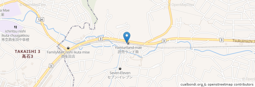 Mapa de ubicacion de Amazon Hub ロッカー - ヒバリ en Jepun, 神奈川県, 川崎市, 多摩区.
