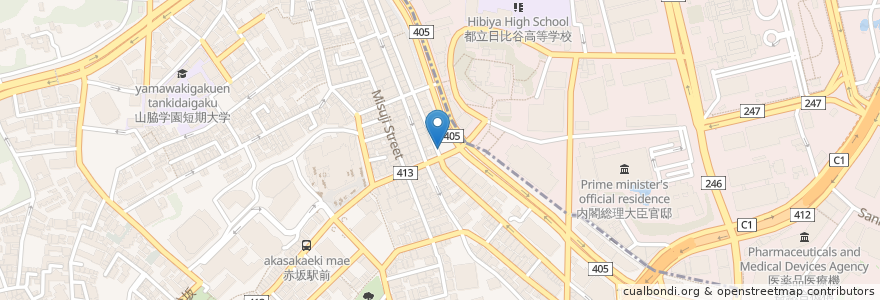 Mapa de ubicacion de Amazon Hub ロッカー - えびぞめ en Japonya, 東京都.