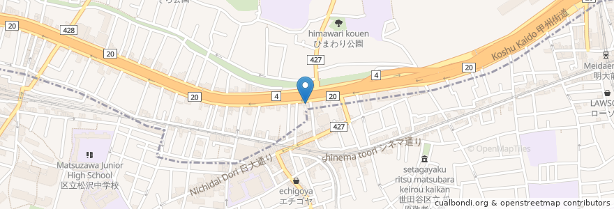 Mapa de ubicacion de Amazon Hub ロッカー - にくじゃが en Japón, Tokio, Suginami.