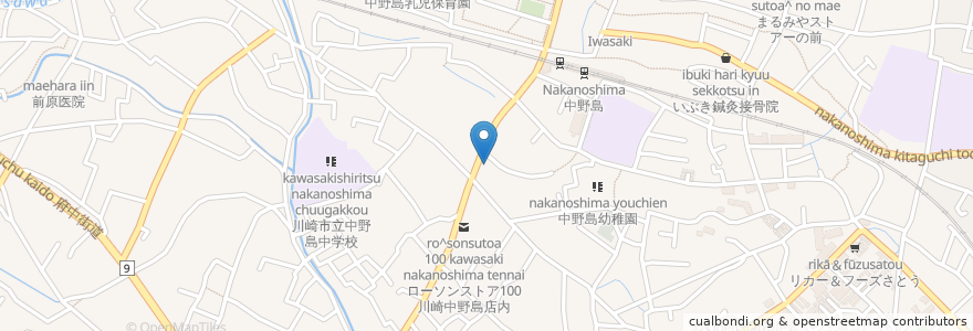 Mapa de ubicacion de Amazon Hub ロッカー - うすべに en Japon, Préfecture De Kanagawa, Kawasaki, Tama-Ku.