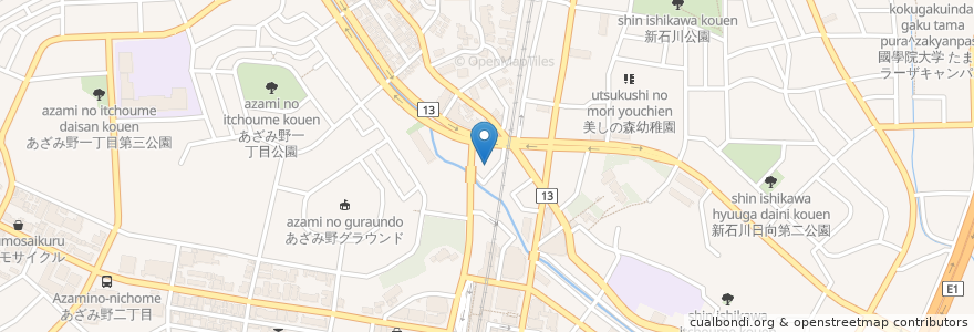 Mapa de ubicacion de Amazon Hub ロッカー - こがね en Japan, Präfektur Kanagawa, Yokohama, 青葉区.