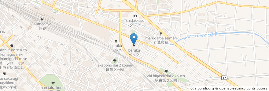 Mapa de ubicacion de Amazon Hub ロッカー - サッパ en 日本, 埼玉県, 熊谷市.